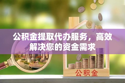 水里公积金提取代办服务，高效解决您的资金需求
