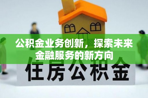 水里公积金业务创新，探索未来金融服务的新方向