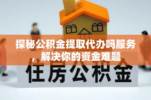 水里探秘公积金提取代办吗服务，解决你的资金难题